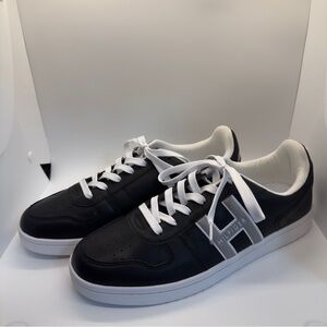 Tommy Hilfiger Black and White Low-Top Sneakers
